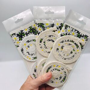 Stocking Stuffer Bundle, Car Coasters 3 Sets of 2 (6 Coasters) For Cup Holders